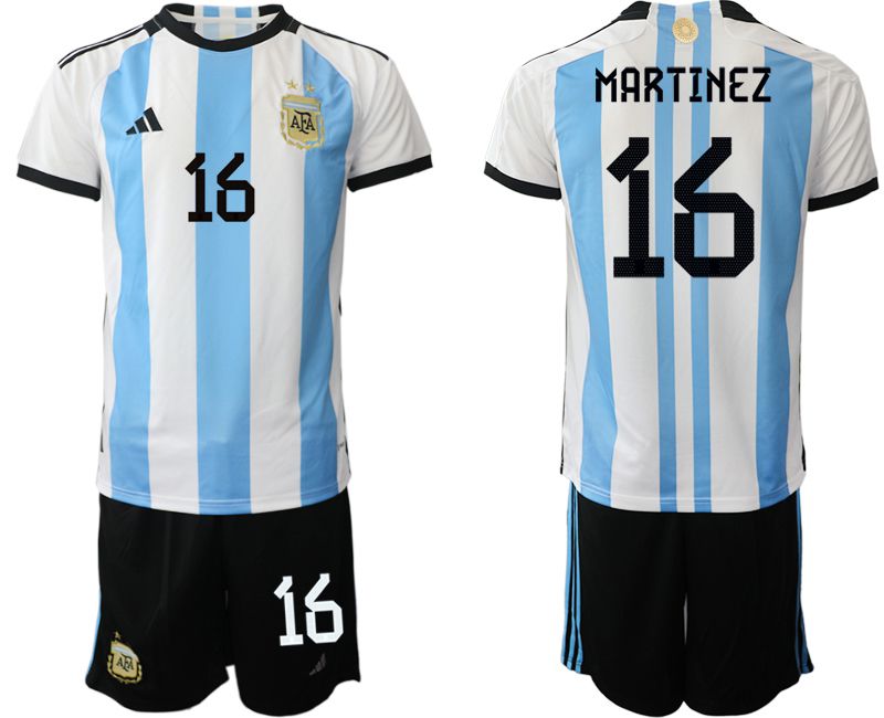 Men 2022 World Cup National Team Argentina home white #16 Soccer Jerseys1->argentina jersey->Soccer Country Jersey